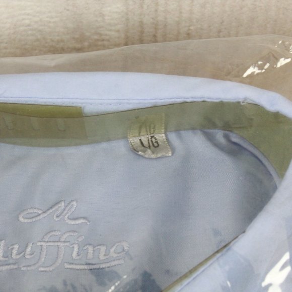 NWT! Muffino Blue Long Sleeve Collared Dress Shirt and Tie Set Size L - Picture 10 of 10